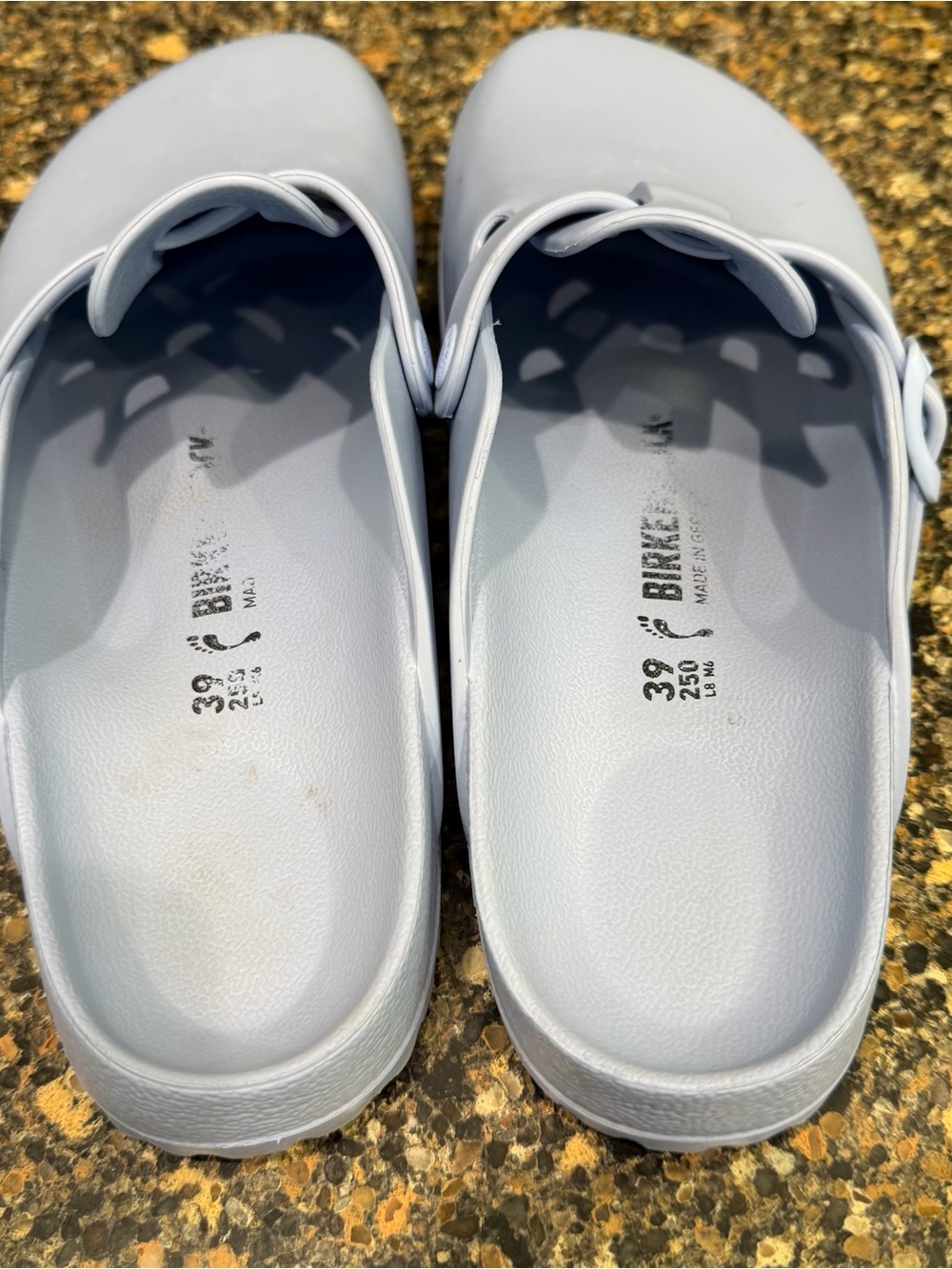 Ladies Birkenstock, Boston Light Blue Slip-On Clogs 39 - Picture 3 of 7